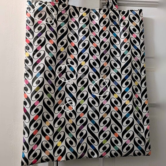 vinyl black / white / multicolor pattern tote bag by paperchase - Picture 6 of 6